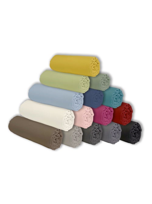 Future Home - Drap housse en coton 57 fils uni bonnet 25cm - Kiabi