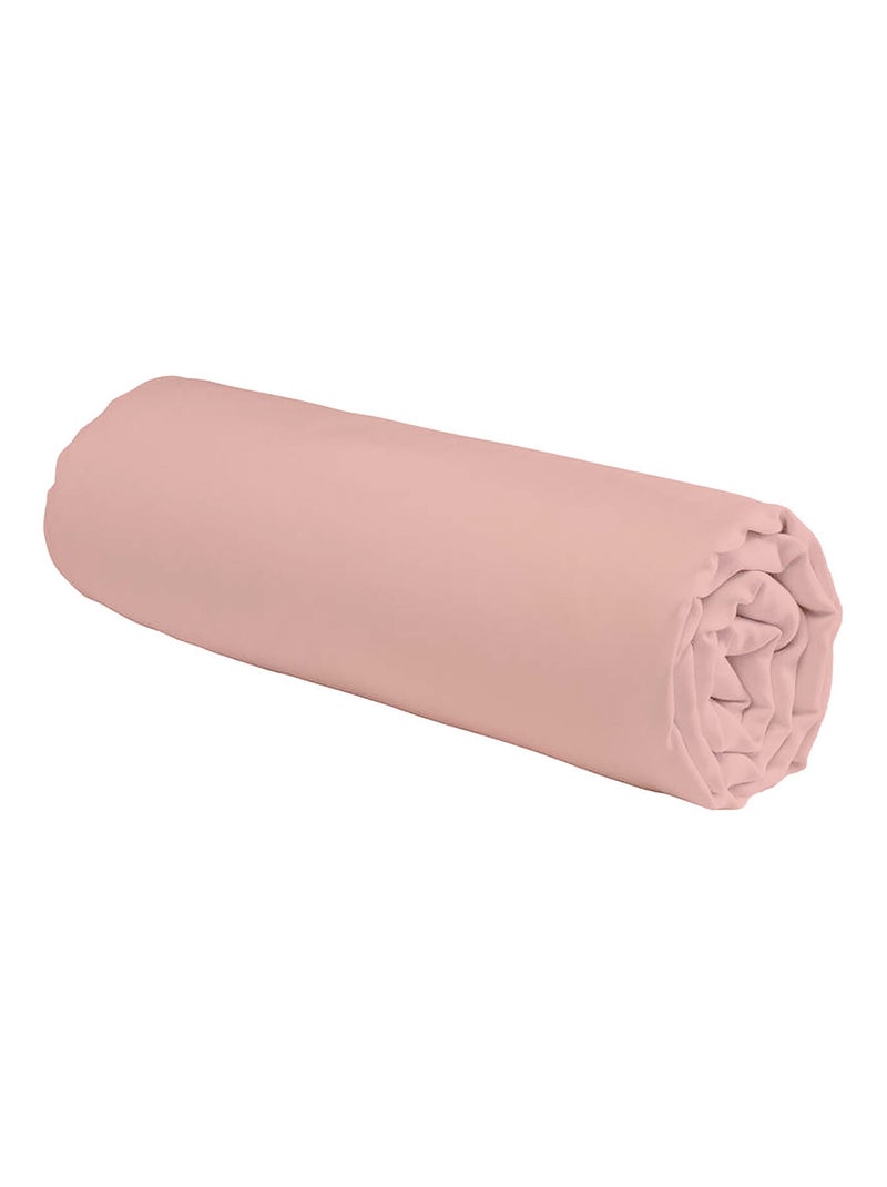 Future Home - Drap housse en coton 57 fils uni bonnet 25cm Rose - Kiabi