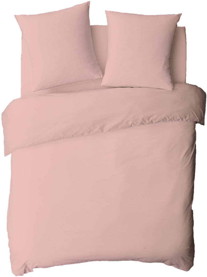 Future Home - Drap housse en coton 57 fils uni bonnet 25cm Rose - Kiabi