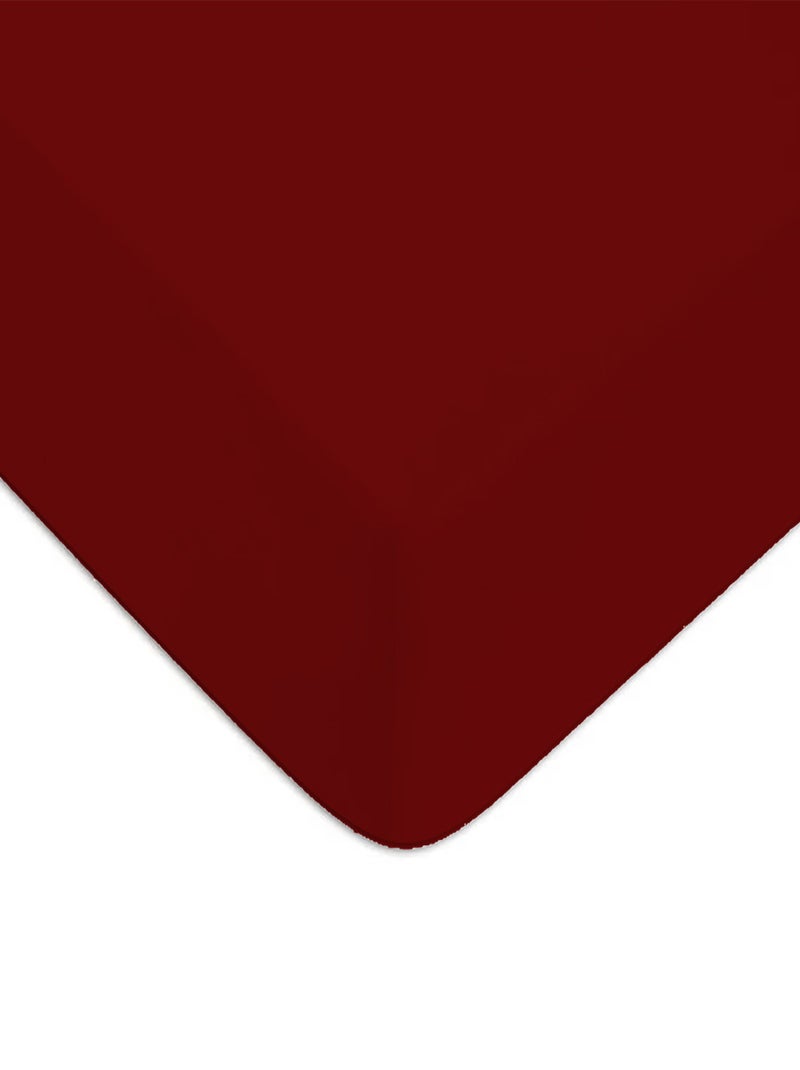 Future Home - Drap housse en coton 57 fils uni bonnet 25cm Rouge brique - Kiabi