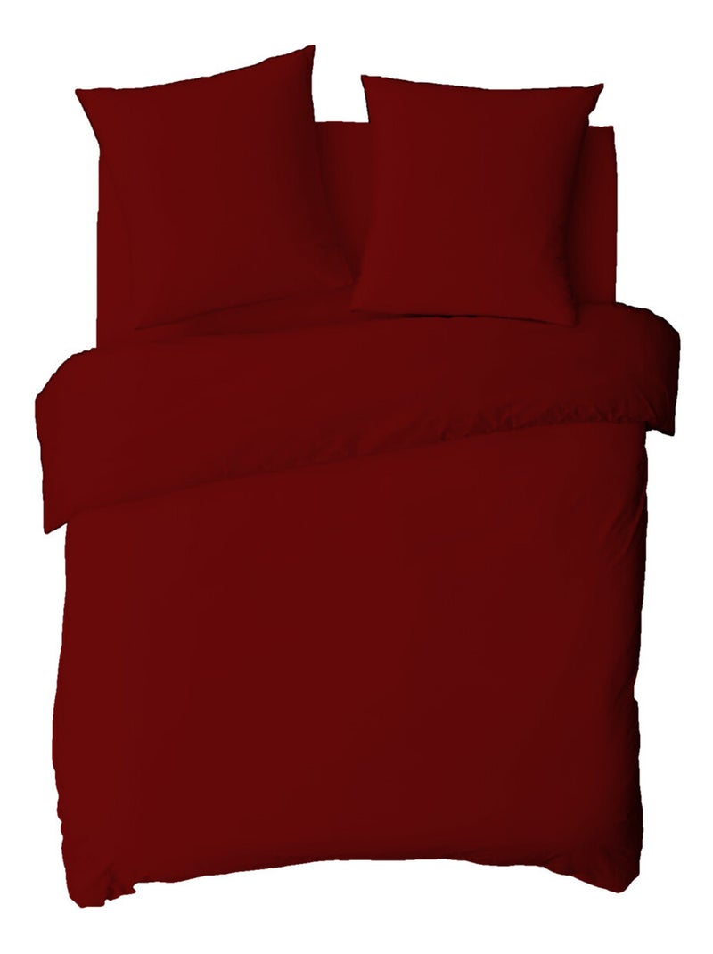 Future Home - Drap housse en coton 57 fils uni bonnet 25cm Rouge brique - Kiabi