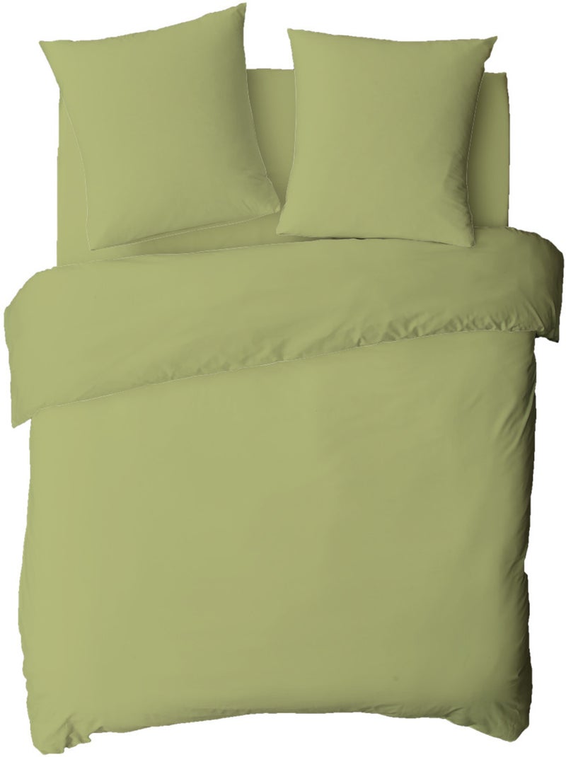 Future Home - Drap housse en coton 57 fils uni bonnet 25cm Vert - Kiabi