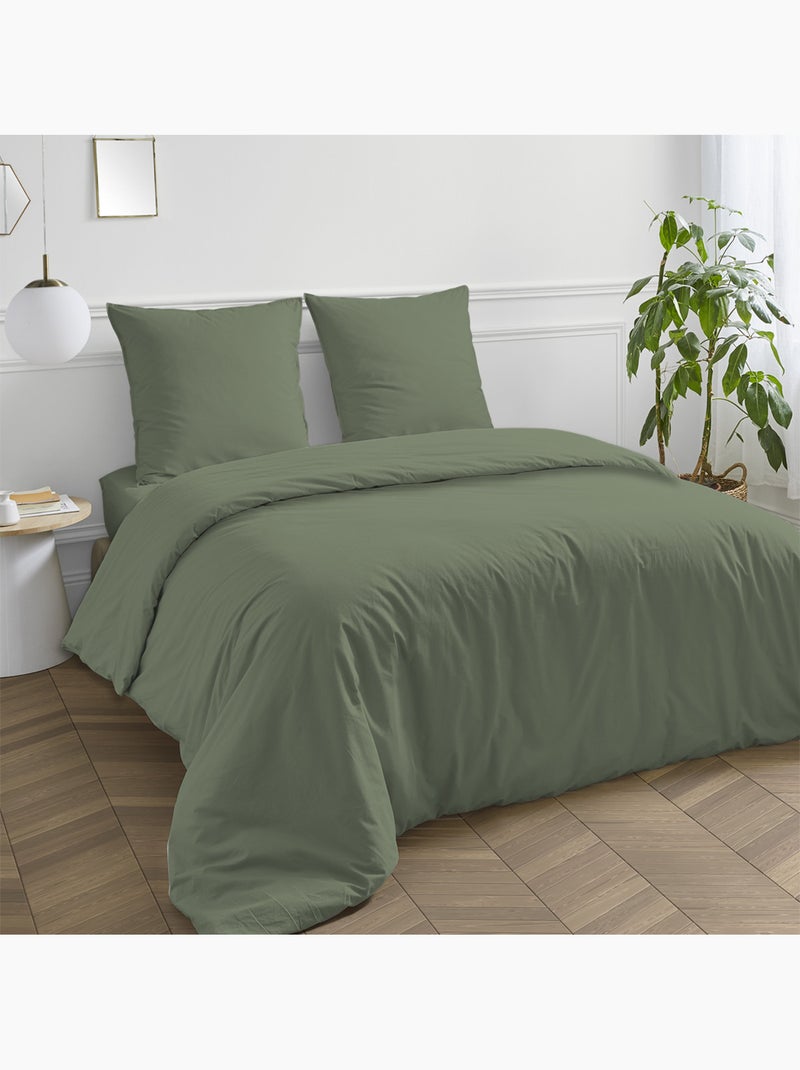 Future Home - Drap housse en coton 57 fils uni bonnet 25cm Vert d'eau - Kiabi