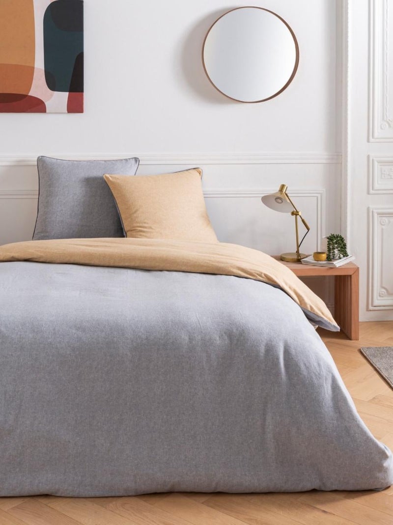 Future Home - Drap housse en flanelle coton 57 fils uni Gris - Kiabi