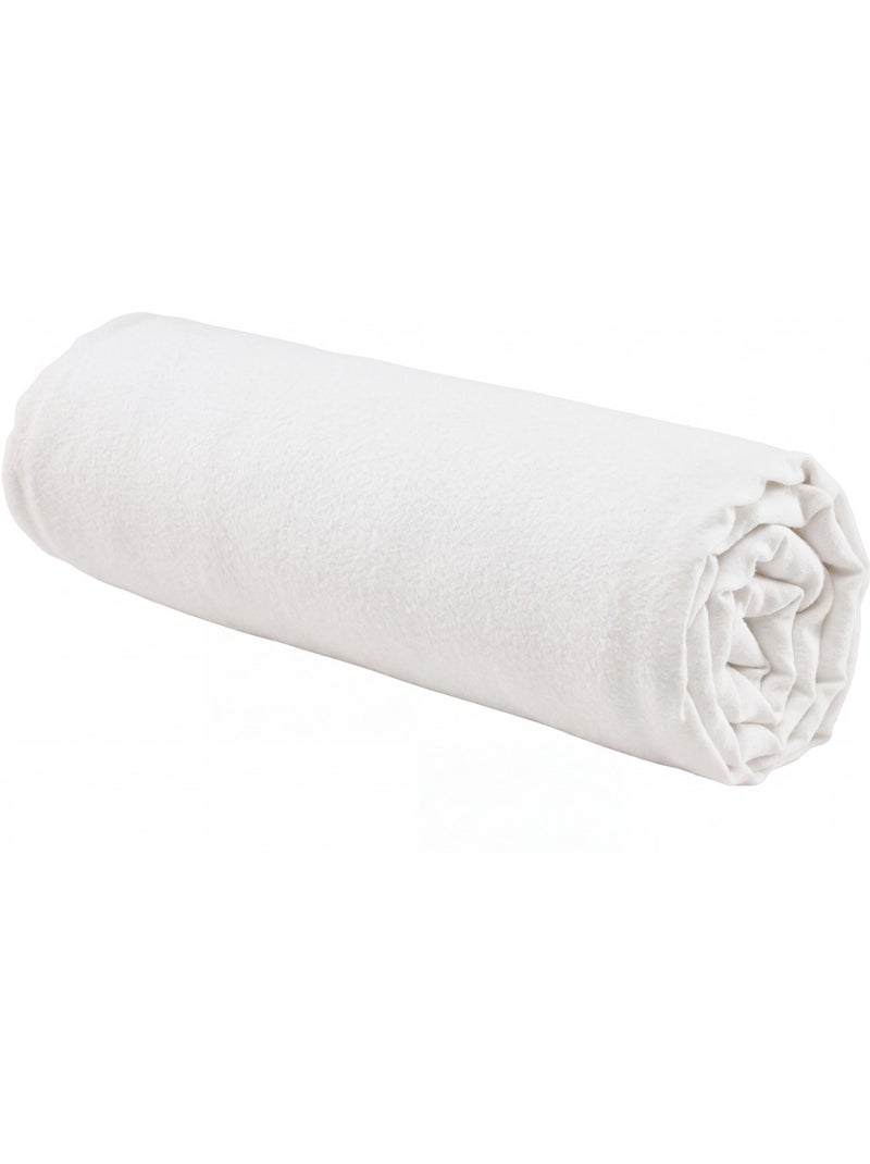 Future home - drap housse en flanelle pour lit double Ecru - Kiabi