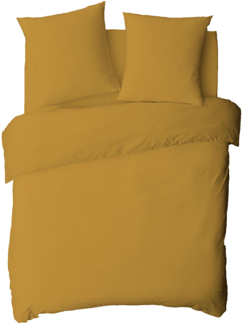 Future Home - Drap housse uni en coton 57 fils Jaune - Kiabi