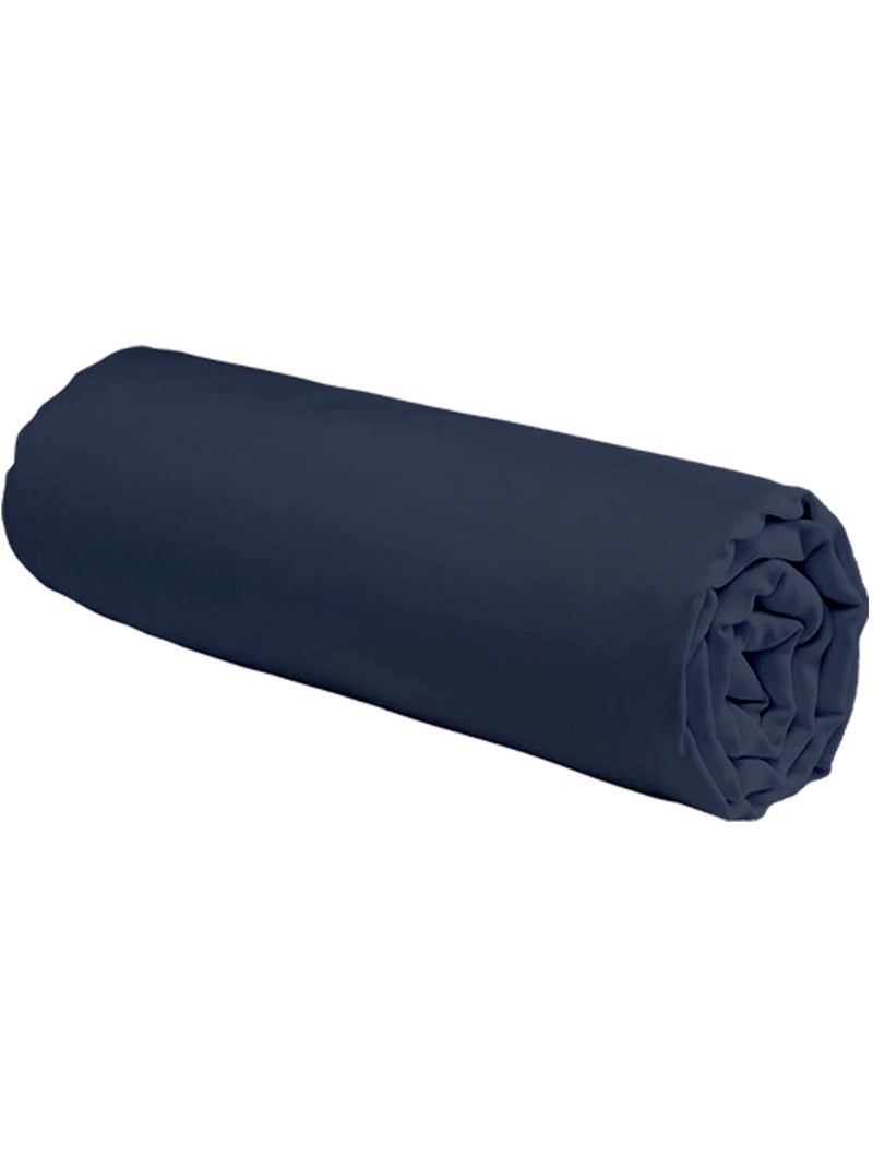 Future Home - Drap housse uni en coton 57 fils Noir Noir - Kiabi