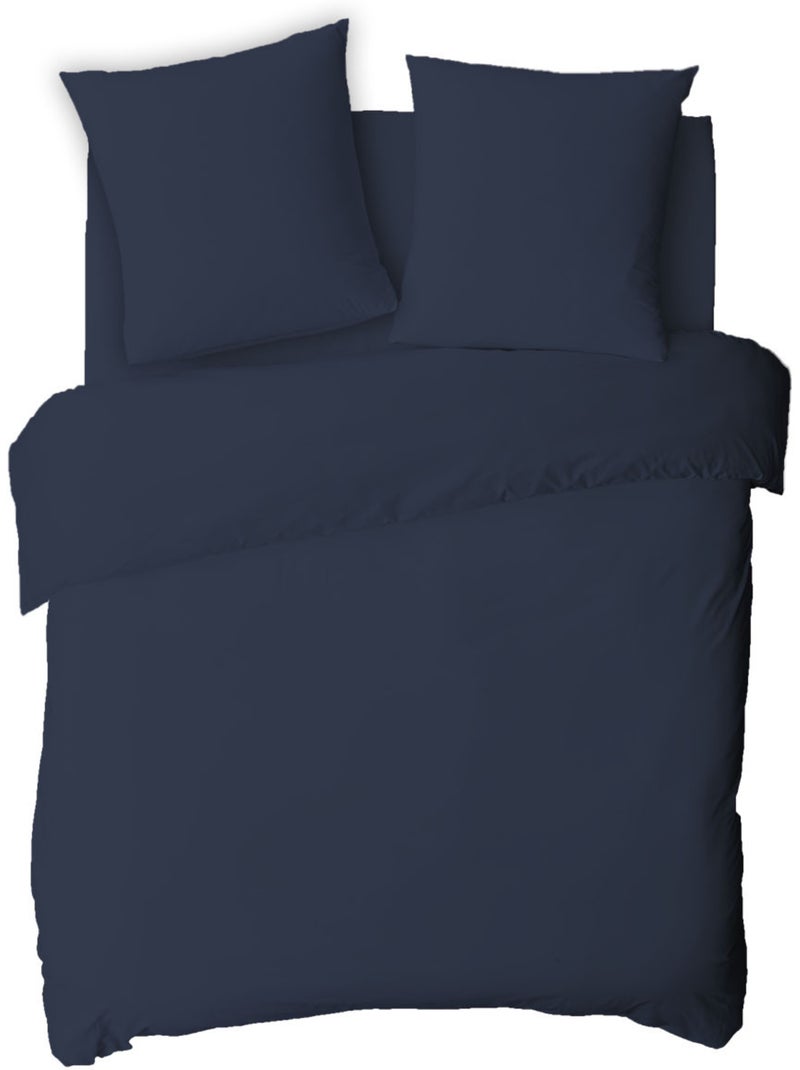 Future Home - Drap housse uni en coton 57 fils Noir Noir - Kiabi