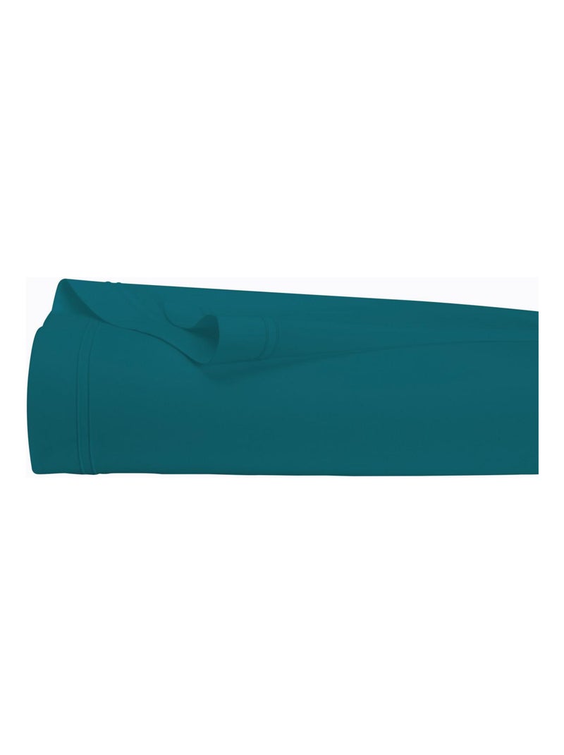 Future Home - Drap plat en coton 57 fils uni bleu pétrole Bleu - Kiabi