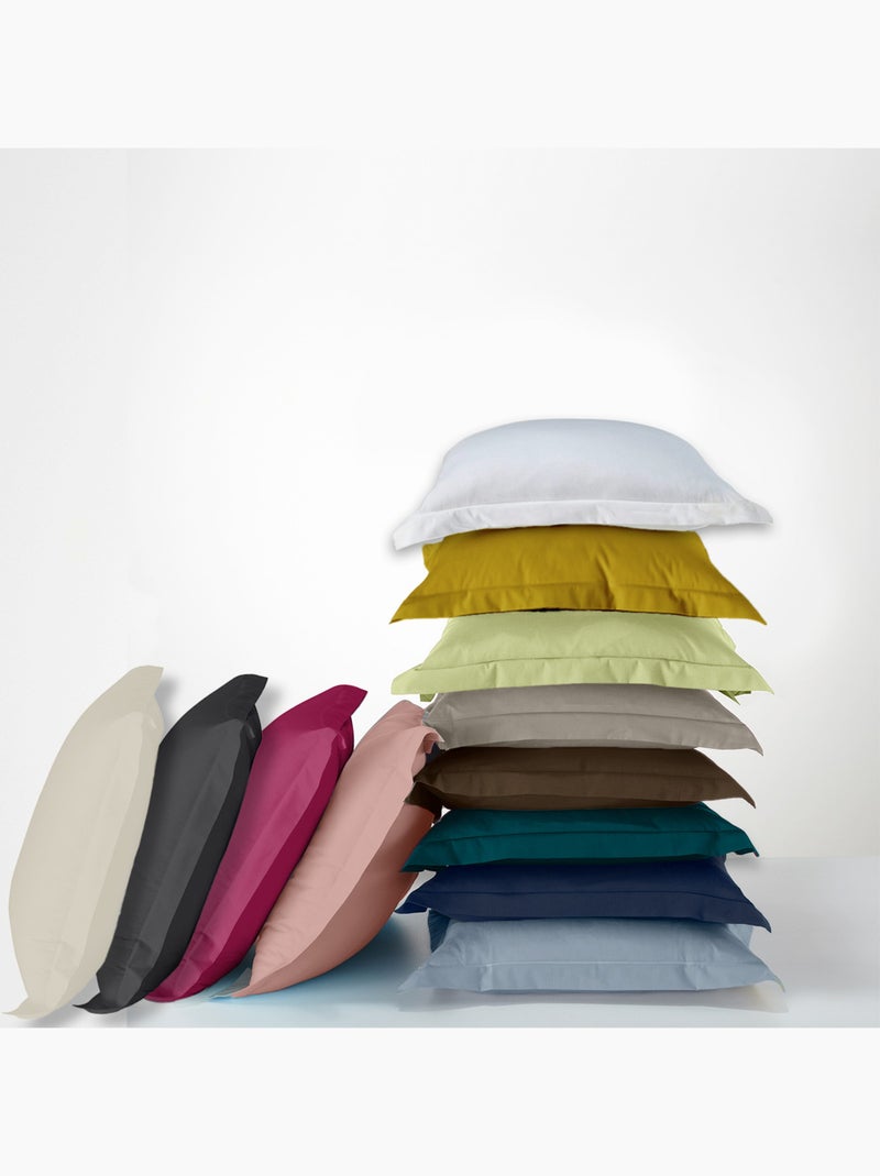 Future Home - Housse de couette en coton 57 fils unie Magenta - Kiabi
