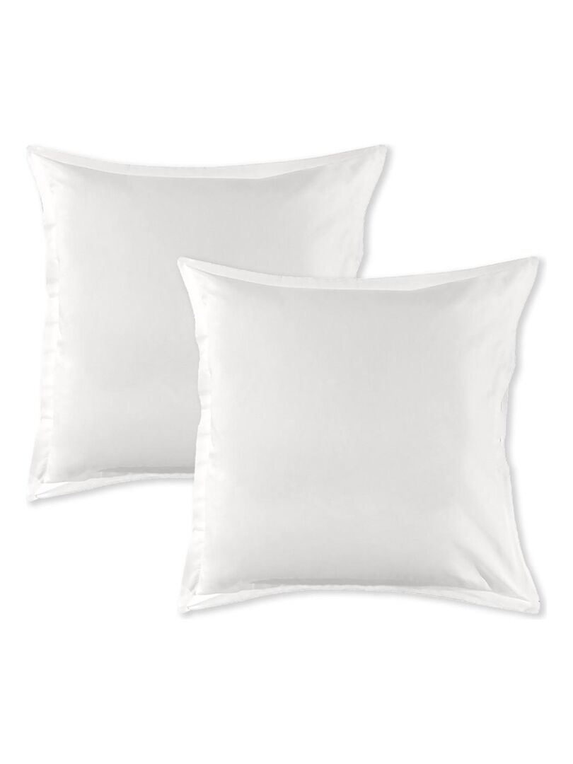 Future Home - Lot de 2 taies d'oreiller en coton  blanc 64x64cm Blanc - Kiabi