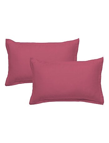 Future Home - Lot de 2 taies d'oreiller en coton  Fuchsia 50x70cm - Kiabi