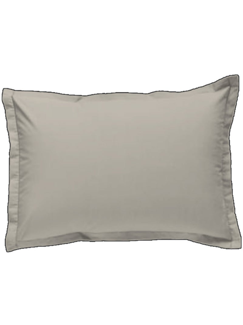 Future Home - Lot de 2 taies d'oreiller unies en coton finition bourdon Beige - Kiabi