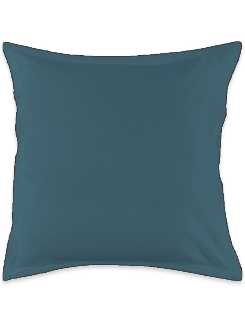 Future Home - Lot de 2 taies d'oreiller unies en coton finition bourdon Bleu - Kiabi