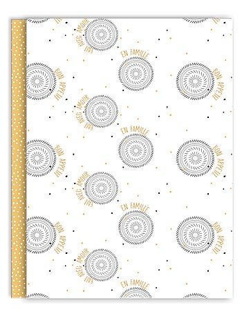 Future Home - Lot de 2 torchons coton blanc et jaune 50x70cm