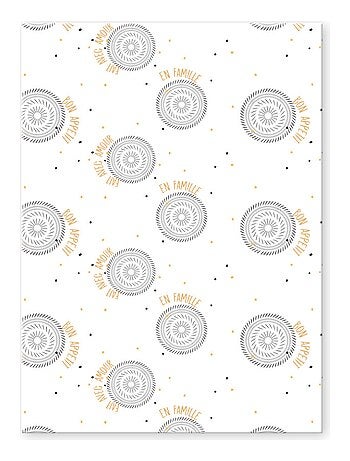 Future Home - Lot de 2 torchons coton blanc et jaune 50x70cm