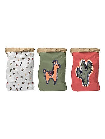 Future Home - Lot de 3 sacs de rangement déco en papier kraft