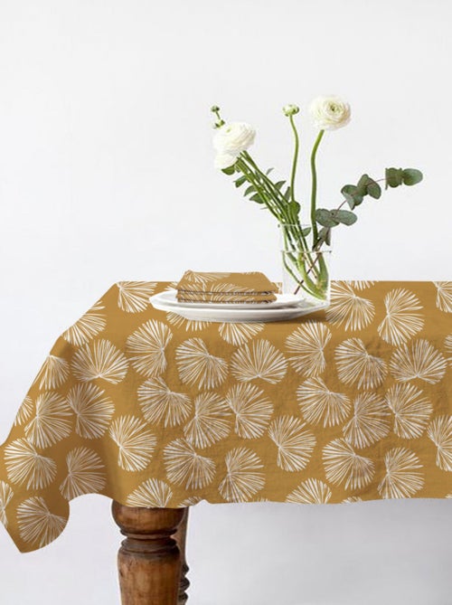 Future Home - Lot nappe carrée + 2 serviettes de table déperlante champêtre - Kiabi