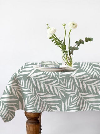 Future Home - Lot nappe carrée + 2 serviettes de table déperlante feuillage