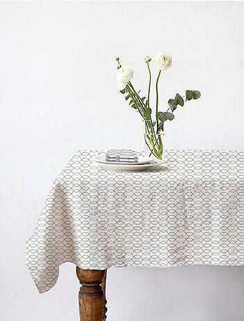 Future Home - Lot nappe carrée + 2 serviettes de table déperlante géométrique