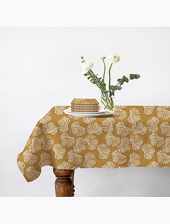 Future Home - Lot nappe rectangle + 4 serviettes de table déperlante champêtre
