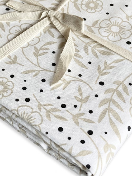 Future Home - Lot nappe rectangle + 4 serviettes de table déperlante floral - Kiabi