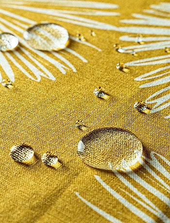 Future Home - Lot nappe ronde + 4 serviettes de table déperlante champêtre