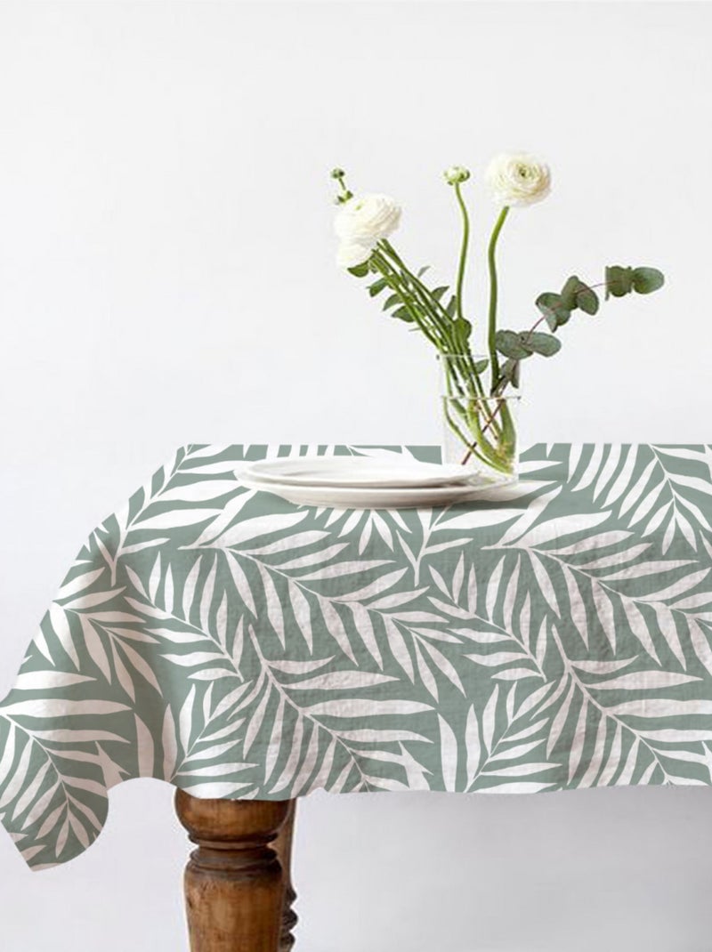 Future Home - Nappe carrée anti-taches déperlante feuillage Vert - Kiabi