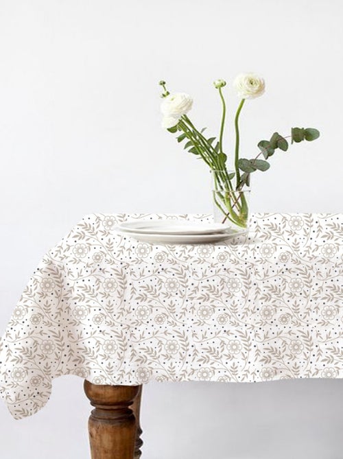 Future Home - Nappe carrée anti-taches déperlante floral - Kiabi