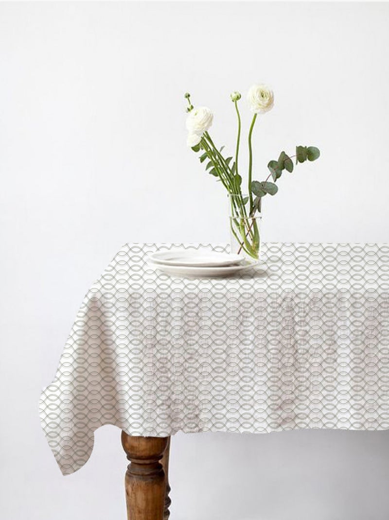 Future Home - Nappe carrée anti-taches déperlante géométrique Blanc - Kiabi
