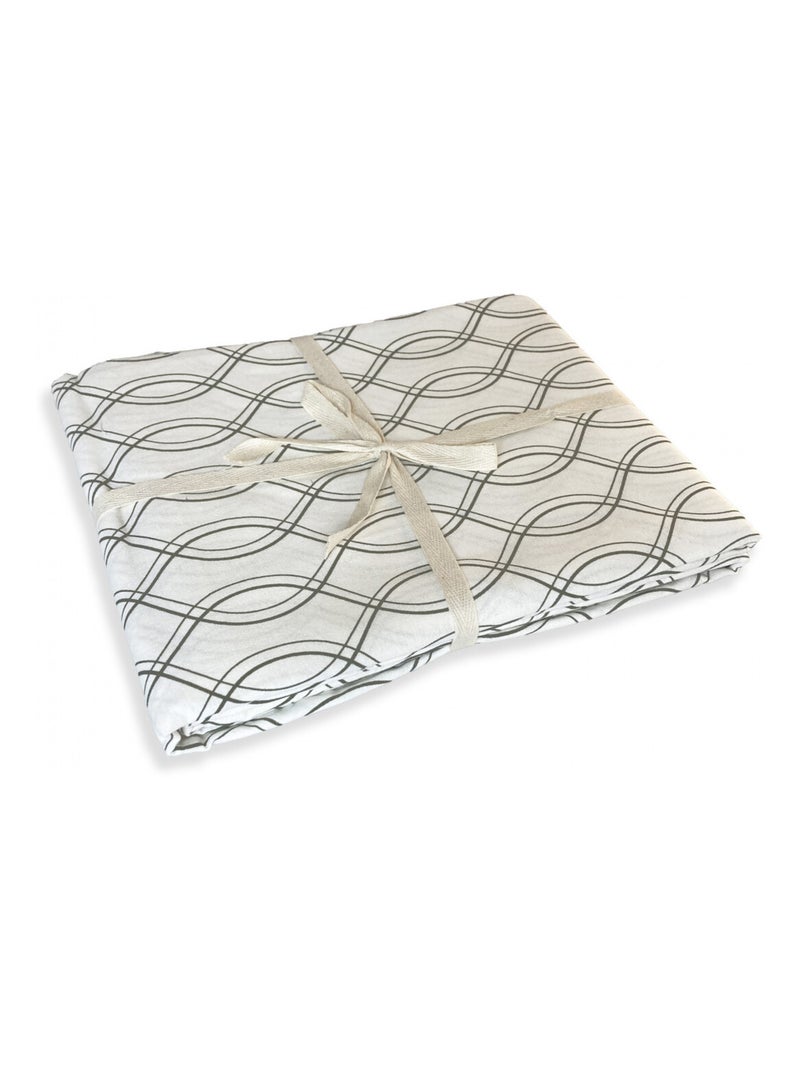 Future Home - Nappe carrée anti-taches déperlante géométrique Blanc - Kiabi