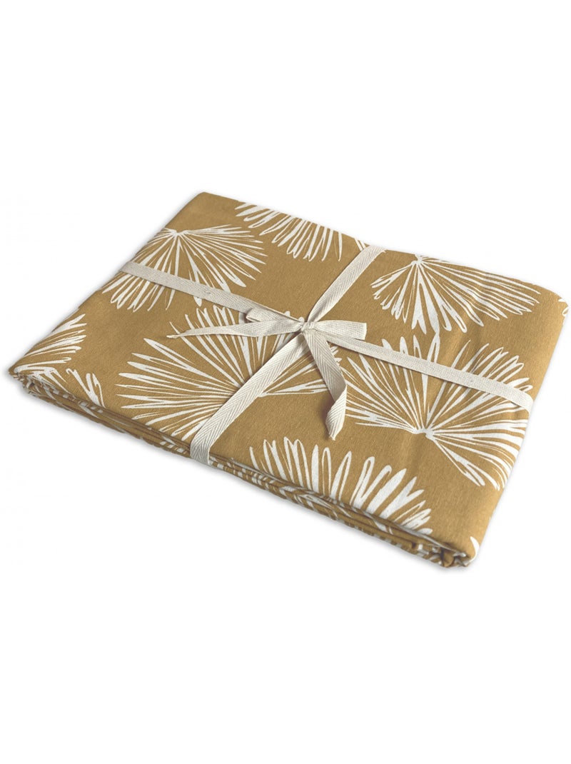 Future Home - Nappe rectangle anti-taches déperlante champêtre Moutarde/Sable - Kiabi