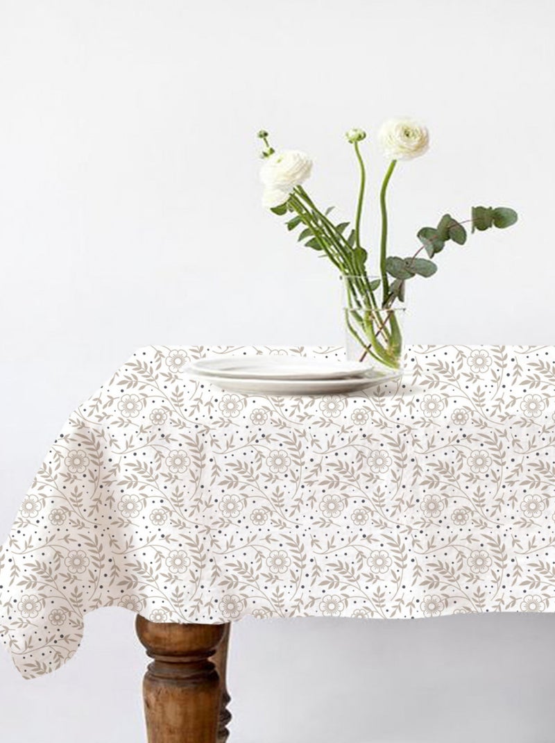 Future Home - Nappe rectangle anti-taches déperlante floral Blanc - Kiabi