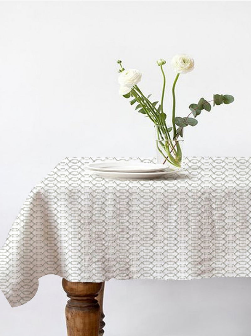 Future Home - Nappe rectangle anti-taches déperlante géométrique Blanc - Kiabi