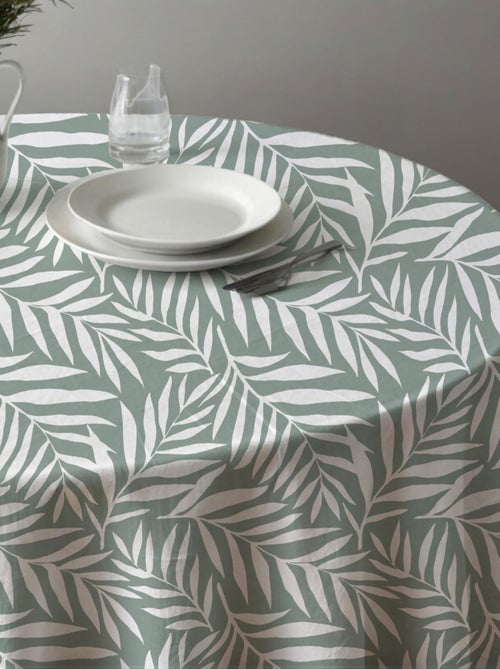 Future Home - Nappe ronde anti-taches déperlante feuillage - Kiabi