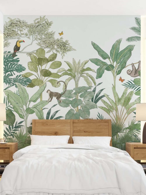 Future Home - Papier peint intissé panoramique tropical - Kiabi