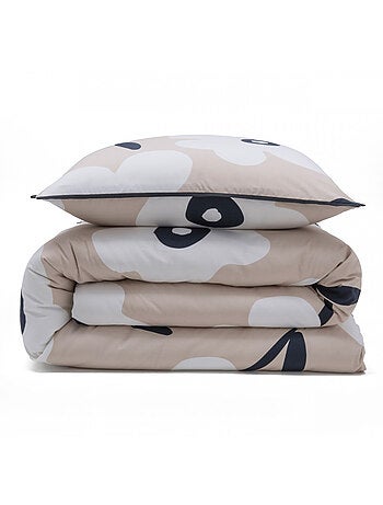 Future Home - Parure de lit 1 personne en coton imprimé fleurs