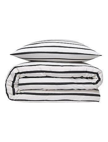 Future Home - Parure de lit 2 personnes à rayures en polycoton