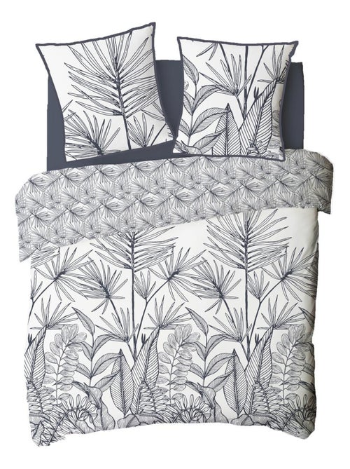 Future Home - Parure de lit 2 personnes en coton 57 fils imprimé blanc - Kiabi Future Home - Parure de lit 2 personnes en coton 57 fils imprimé blanc - Kiabi