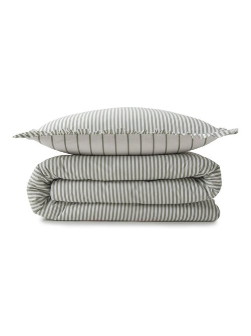 Future Home - Parure de lit 2 personnes en coton 57 fils imprimé blanc - Kiabi