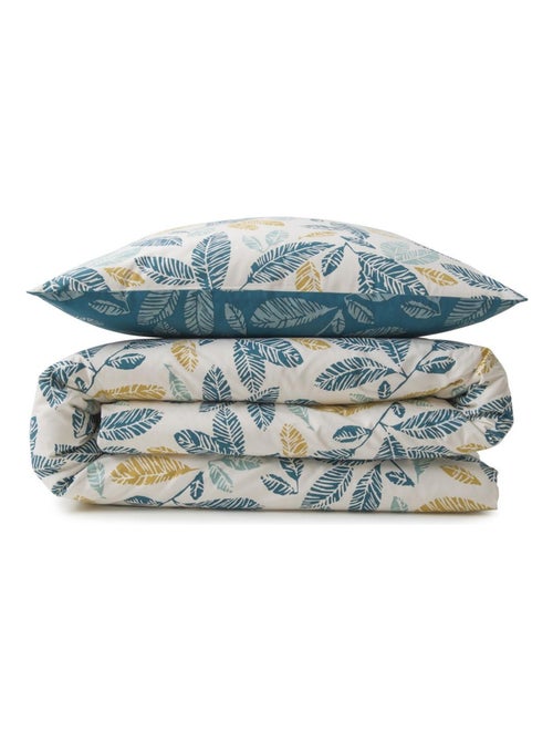 Future Home - Parure de lit 2 personnes en coton 57 fils imprimé bleu - Kiabi Future Home - Parure de lit 2 personnes en coton 57 fils imprimé bleu - Kiabi