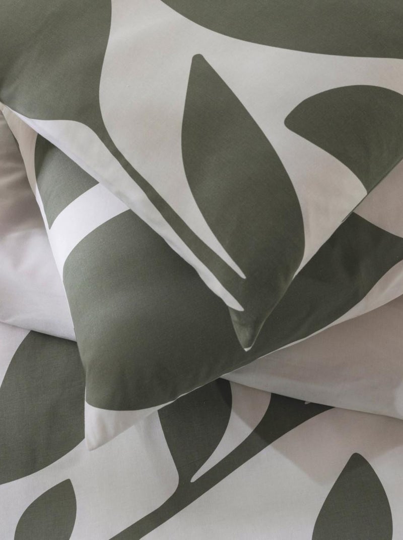 Future Home - Parure de lit 2 personnes en coton 57 fils imprimé vert Vert - Kiabi
