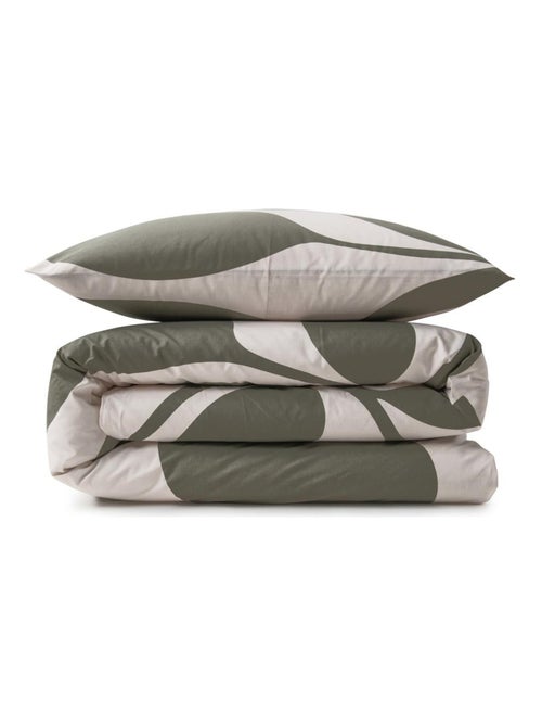 Future Home - Parure de lit 2 personnes en coton 57 fils imprimé vert - Kiabi