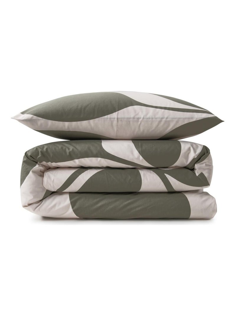 Future Home - Parure de lit 2 personnes en coton 57 fils imprimé vert Vert - Kiabi