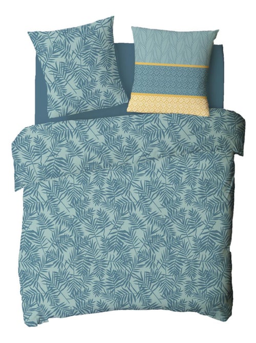Future Home - Parure de lit 2 personnes en coton 57 fils imprimé vert - Kiabi Future Home - Parure de lit 2 personnes en coton 57 fils imprimé vert - Kiabi
