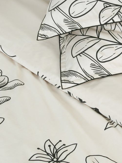 Future Home - Parure de lit 2 personnes en satin de coton imprimé végétal - Kiabi Future Home - Parure de lit 2 personnes en satin de coton imprimé végétal - Kiabi