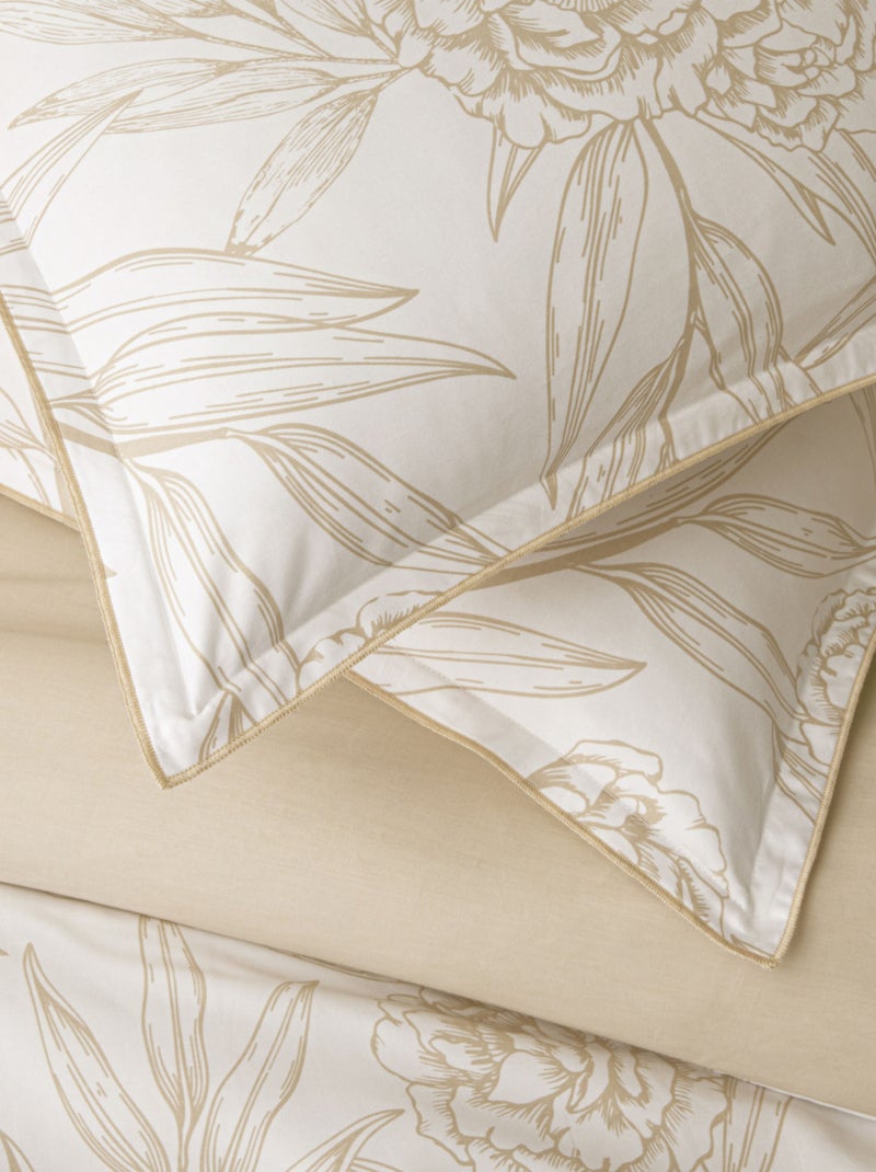Future Home - Parure de lit 2 personnes en satin de coton réversible Blanc - Kiabi