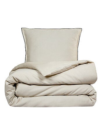 Future Home - Parure de lit 2 personnes en satin de coton unie