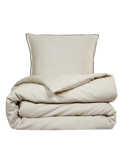 Future Home - Parure de lit 2 personnes en satin de coton unie - Kiabi