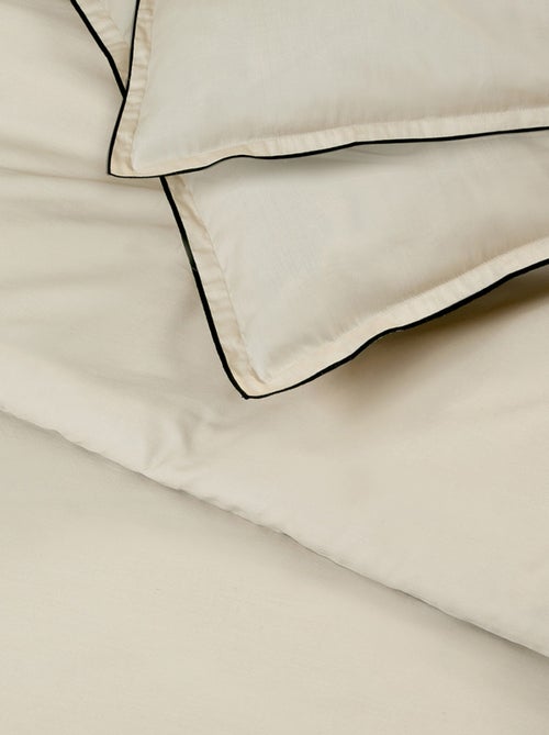 Future Home - Parure de lit 2 personnes en satin de coton unie - Kiabi